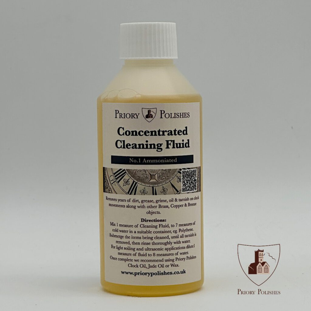 No 1 Ammoniated Clock Cleaning Concentrate Solution Priory Polishes