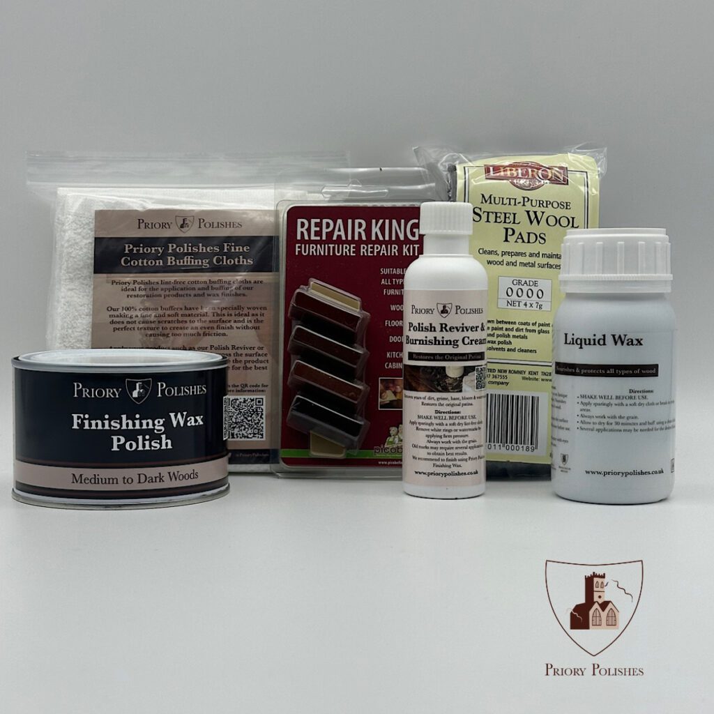 Antique Furniture Polishing Restoration Kit - Priory Polishes