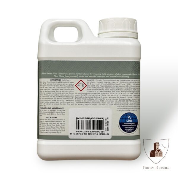 Liberon Stone Floor Cleaner back label