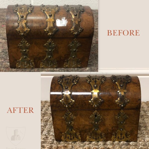 Polish Reviver Burr Walnut Box