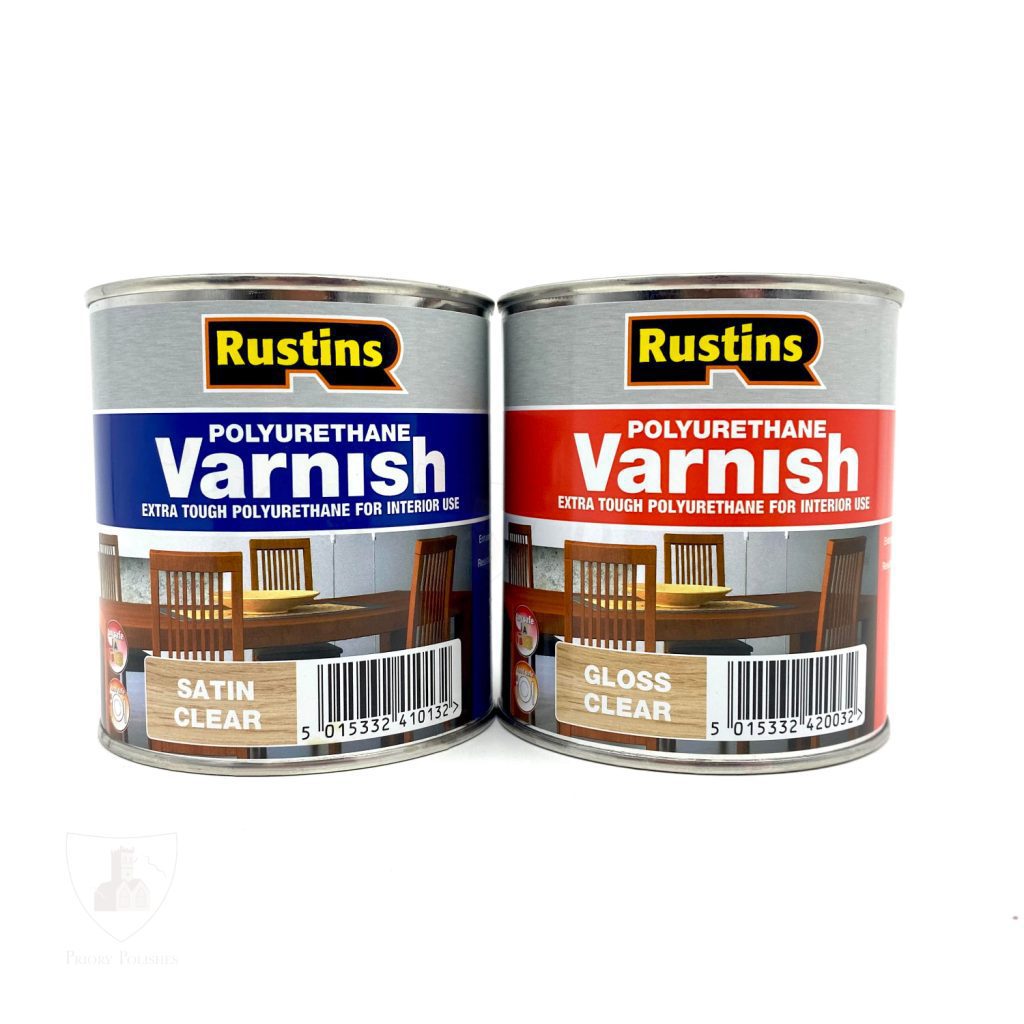 Rustins Polyurethane Clear Varnish 500ml Satin Or Gloss Priory