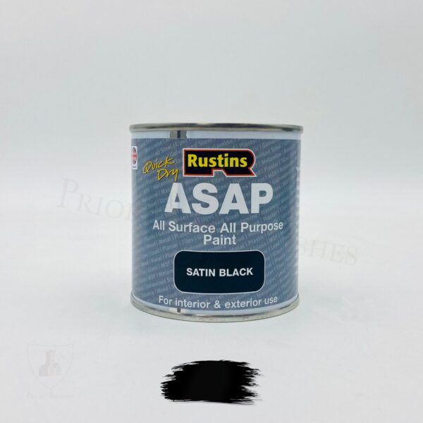 Rustins Quick Dry All Surface All Purpose Paint ASAP Paint – 250ml - Black