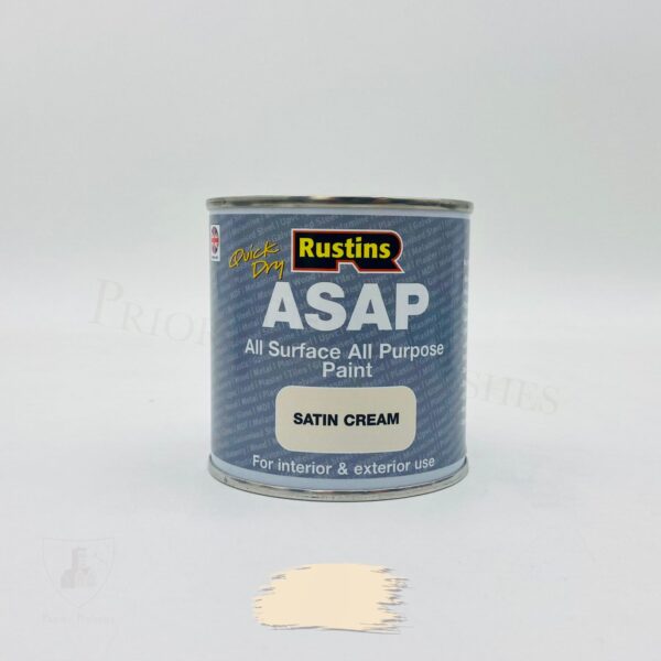 Rustins Quick Dry All Surface All Purpose Paint ASAP Paint – 250ml - Cream