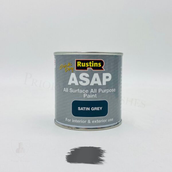 Rustins Quick Dry All Surface All Purpose Paint ASAP Paint – 250ml - Grey