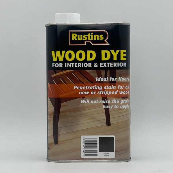 Rustins Wood Dye 1 Litre - Ebony