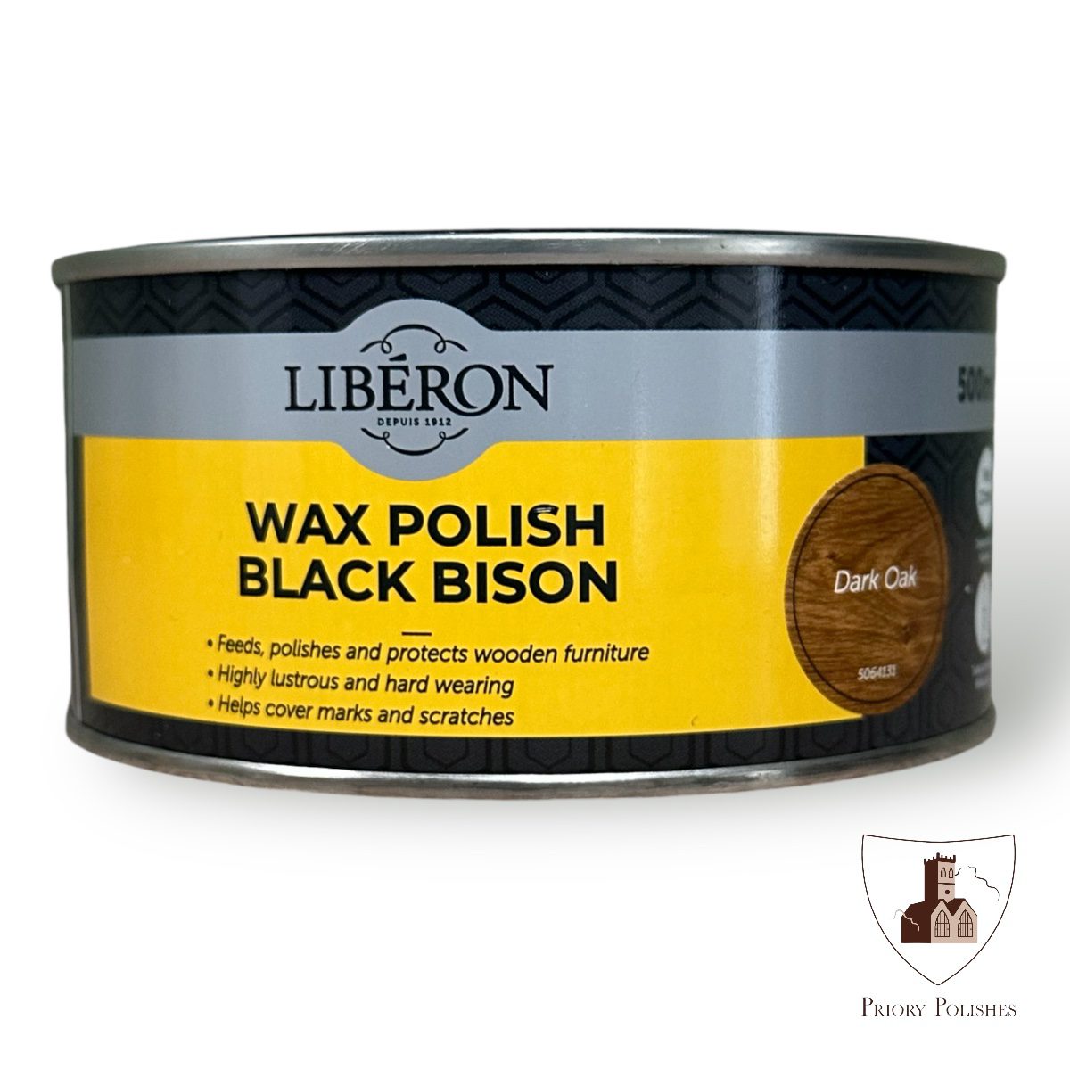 Liberon Wax Polish Black Bison Paste - Dark Oak
