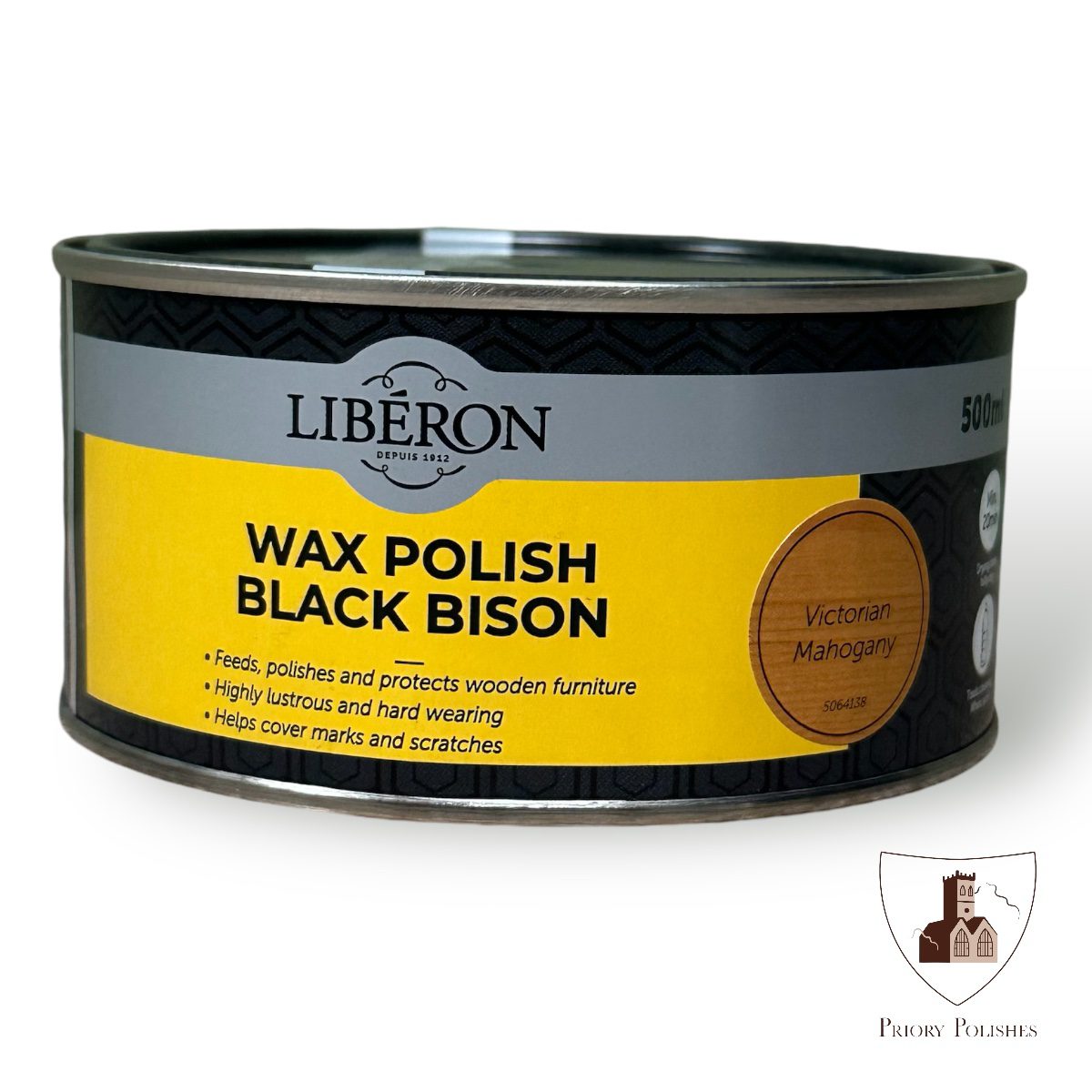 Liberon Wax Polish Black Bison Paste - Victorian Mahogany