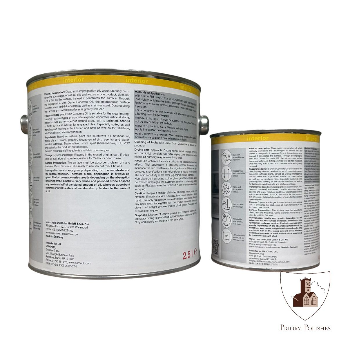 Osmo Concrete Oil Back Of Tin