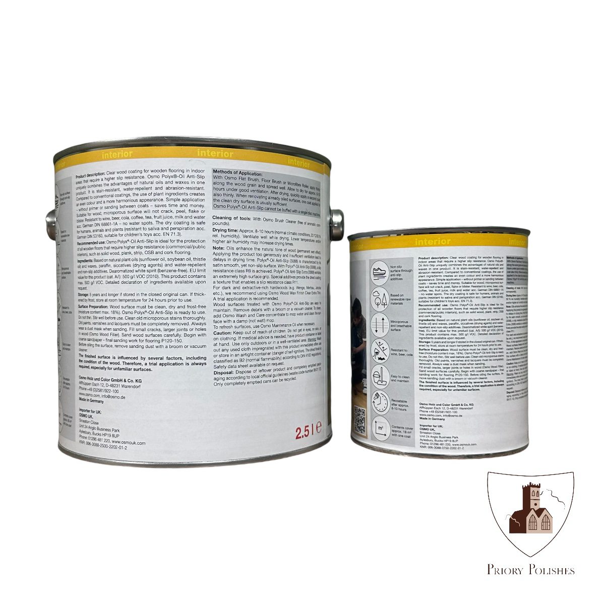 Osmo Polyx Oil Anti-Slip Back of tin