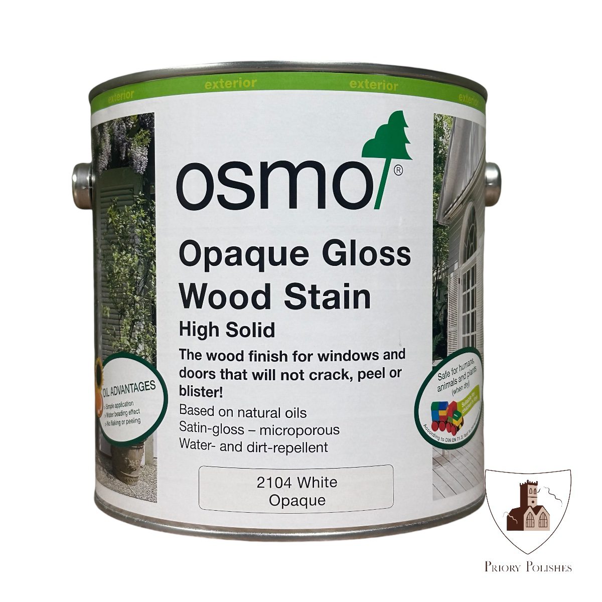 Osmo Opaque Gloss Wood Stain (2104) White