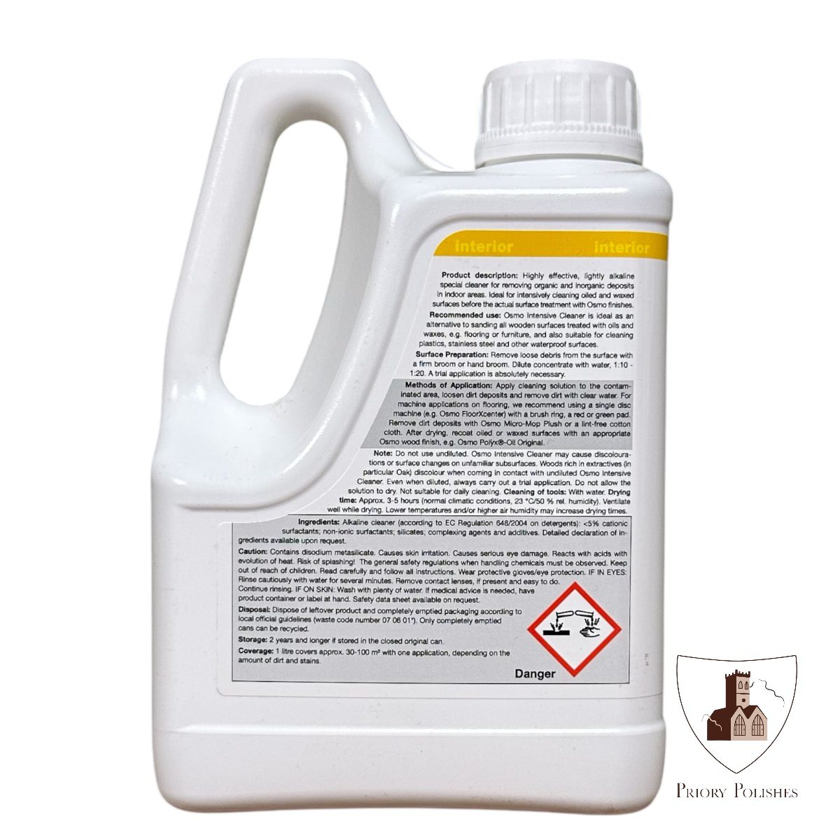 Osmo intensive cleaner back of tin