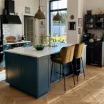 Worktop painted in Aubusson Blue