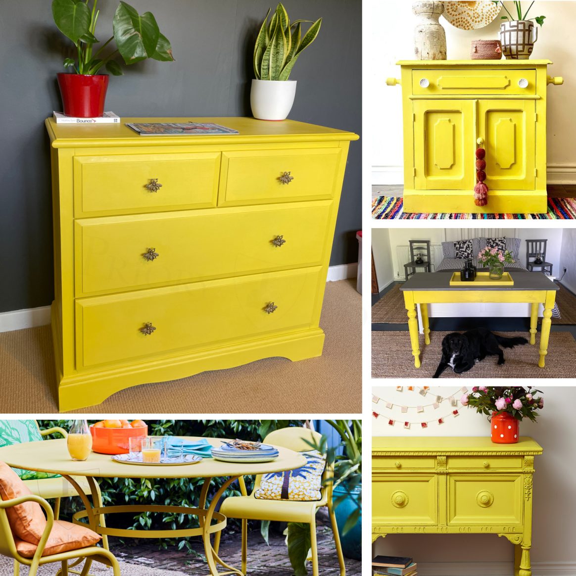 English Yellow Chalk Paint By Annie Sloan Priory Polishes