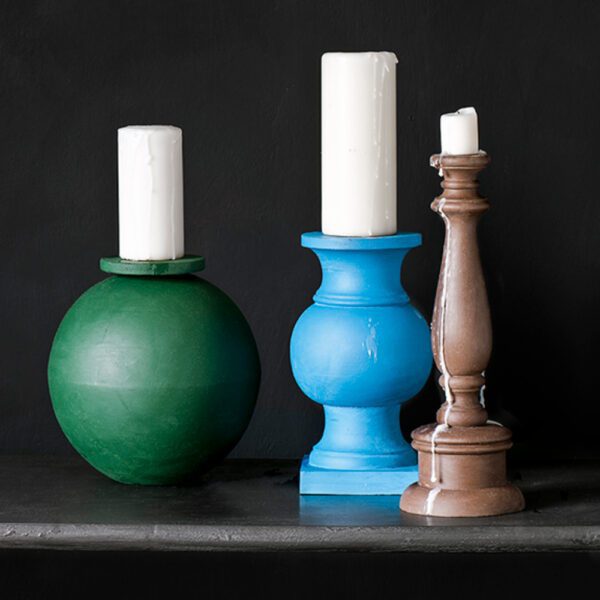 Giverny Painted Candlestick
