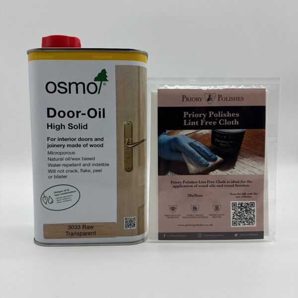 Osmo Door Oil 3033 Raw + Free Lint Free Cloth