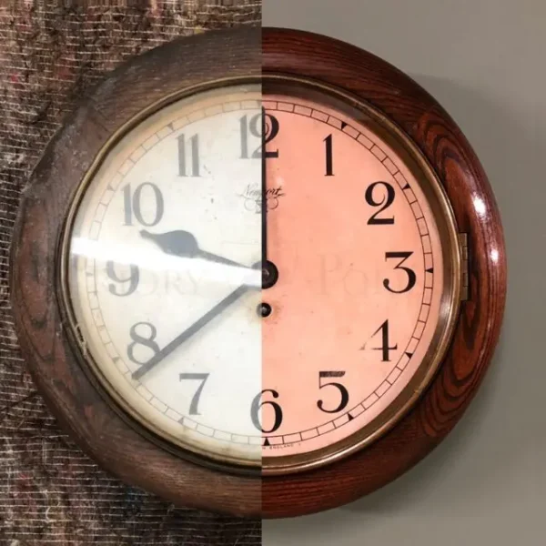 Clock Case before after