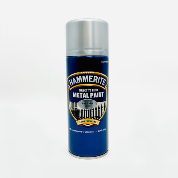 Hammerite Aerosol Metal Paint - Smooth - Silver