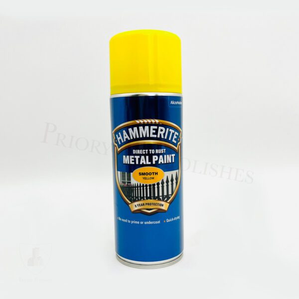 Hammerite Aerosol Metal Paint - Smooth - Yellow