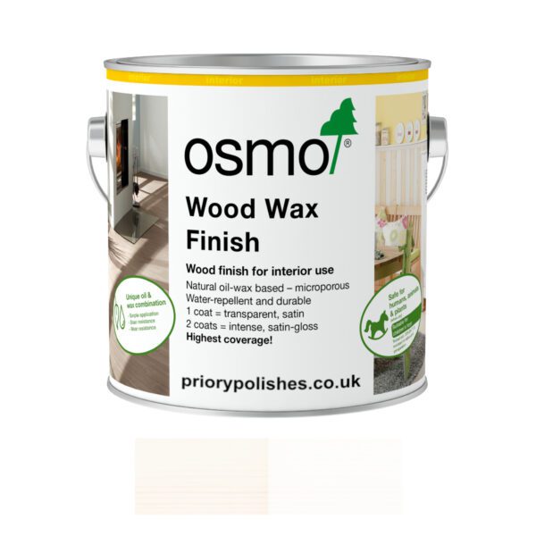 Osmo Wood Wax Finish Intensive Tones - 3186 WHITE