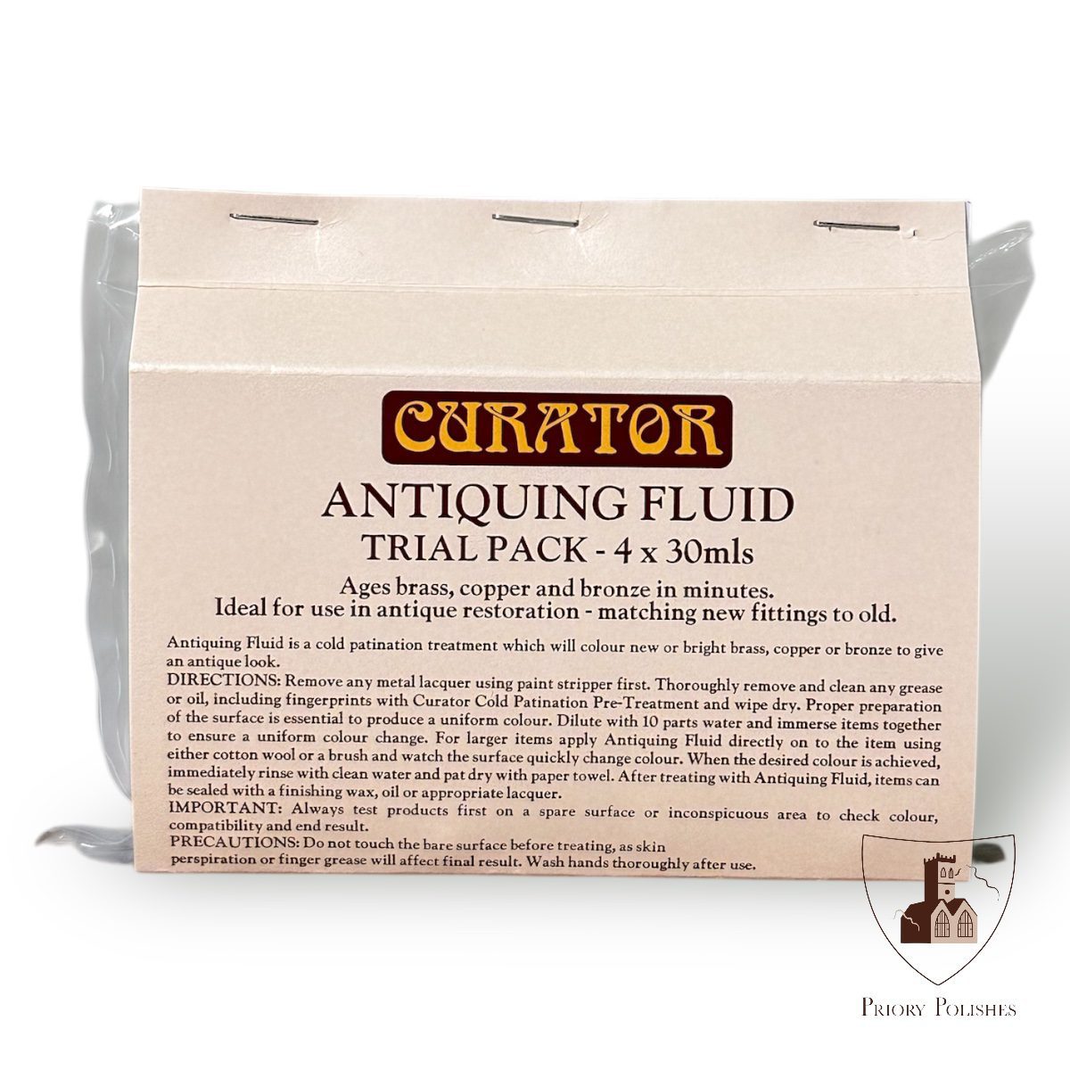 Curator Antiquing Fluid Trial Pack front of pack