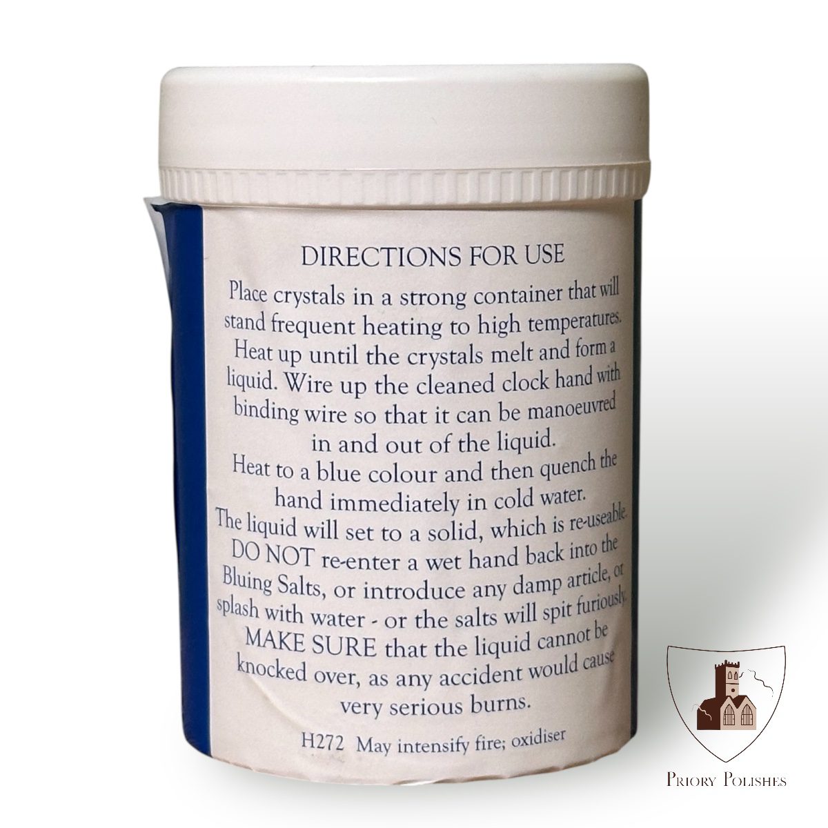 Curator Bluing Salts back of tub