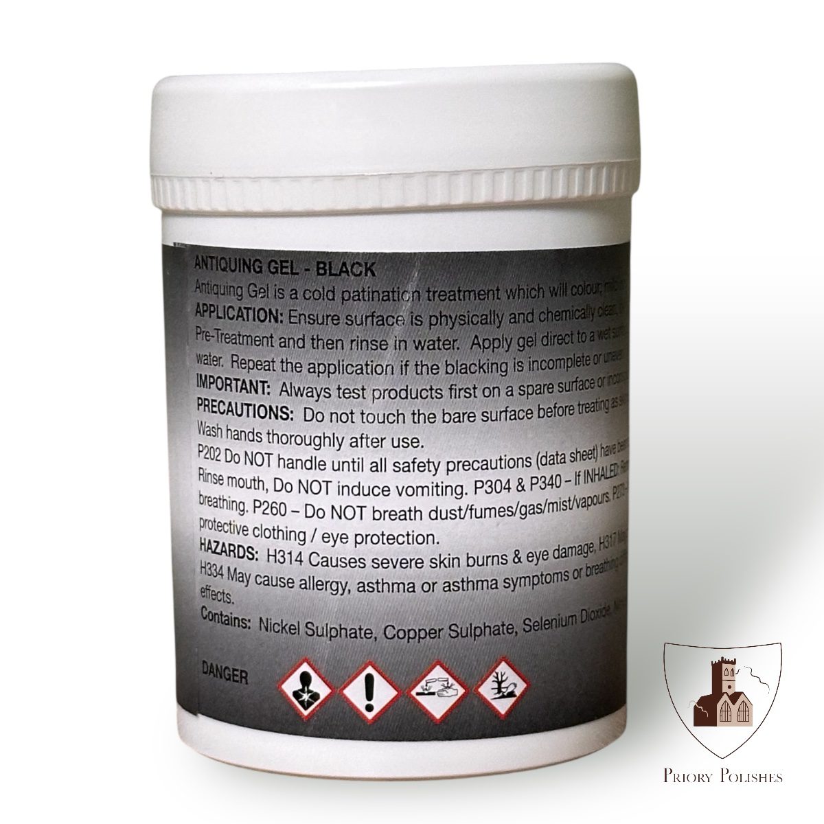 Curator Antiquing Gel Black back of tub